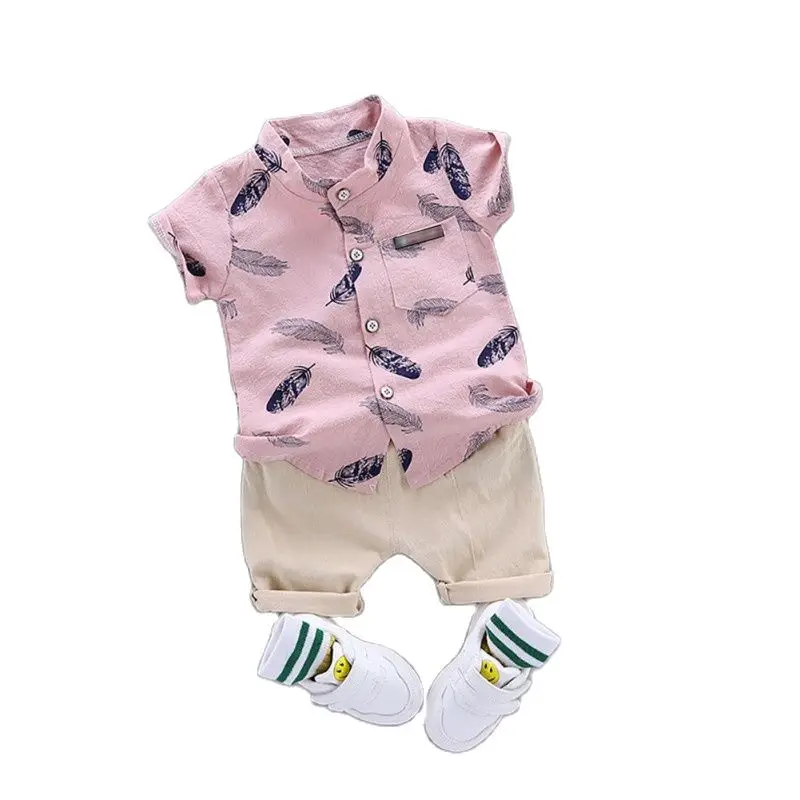 

Kids Clothes Toddler Kids Boys Summer Outfits Children Clothes 2pcs Holiday Beach Short Sleeve Shirt Top+Shorts Set