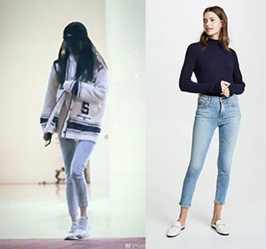 Spring Autumn New Fashion Classic Trendy Brand Luxry Design Commute Versatile Nine Point High Waist Elastic Feet Jeans