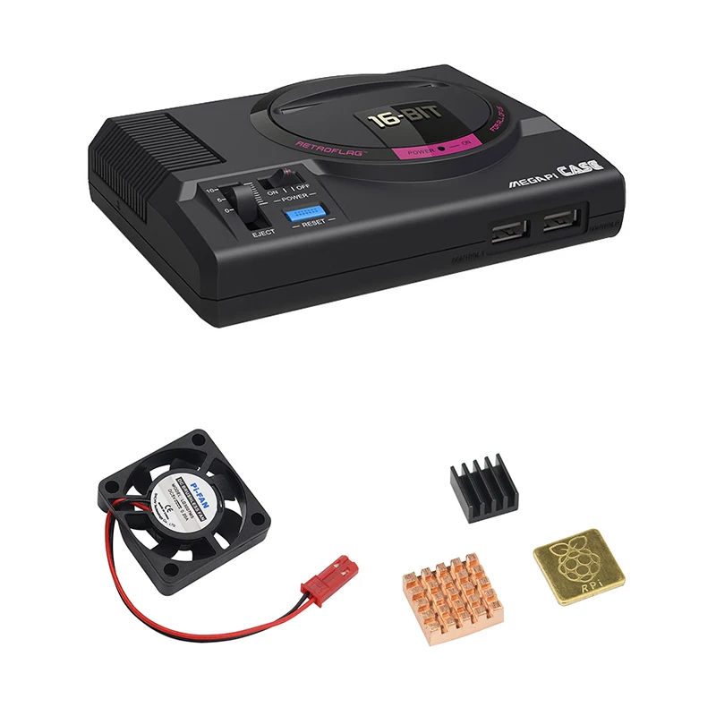Чехол Retroflag MEGAPi M + Классический игровой контроллер USB адаптер питания вентилятор