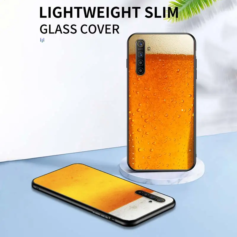 

Beers Summer Bubble for OPPO Realme V15 X5 X3 X50 X7 X2 C17 C11 C3 C2 7 7i 6 6S 6i 5 Narzo 20 Pro Black Phone Case