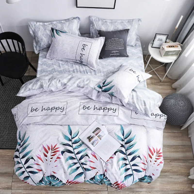 4pcs Bedding Set Christmas Snowflake Unicorn Elk Printed Bed Linings Duvet Cover Sheet Pillowcases Dropshipping | Дом и сад