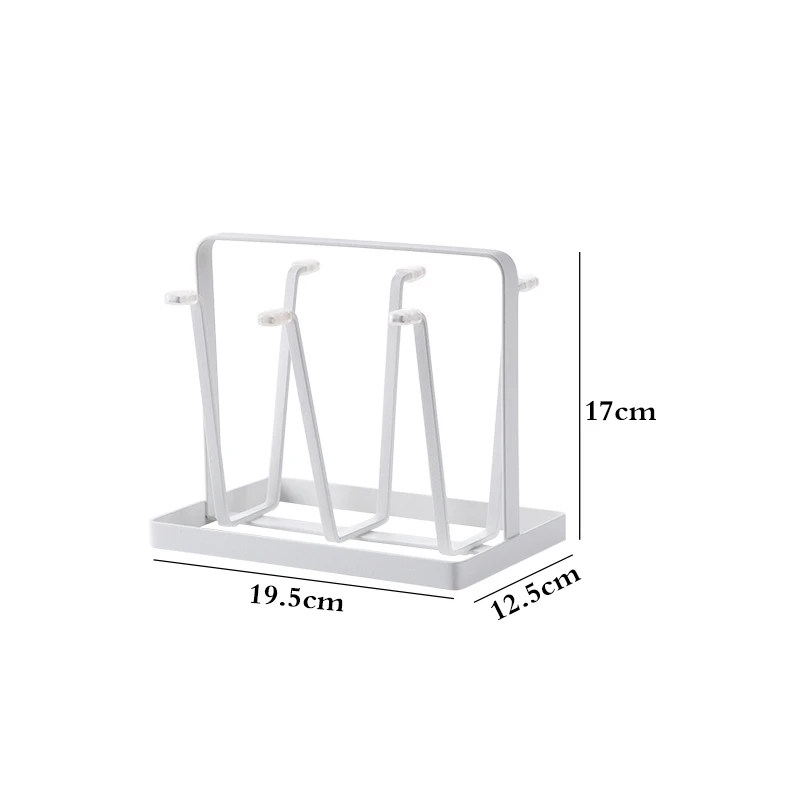 Creative Iron 6 Cups Mug Glass Stand Holder Drying Shelf Home Kitchen Hanging Drainer Storage Rack Accessories |