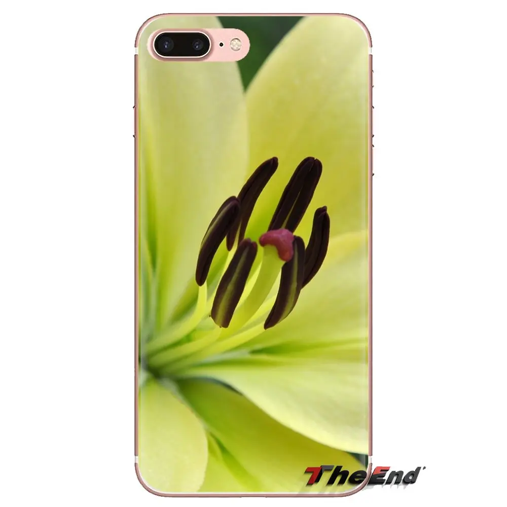 Soft Transparent Shell Covers Macro Lily For Samsung Galaxy S2 S3 S4 S5 MINI S6 S7 edge S8 S9 Plus Note 2 3 4 5 8 Coque Fundas |