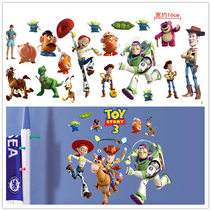 Мультяшные игрушки из ПВХ для мальчиков художественные настенные наклейки
