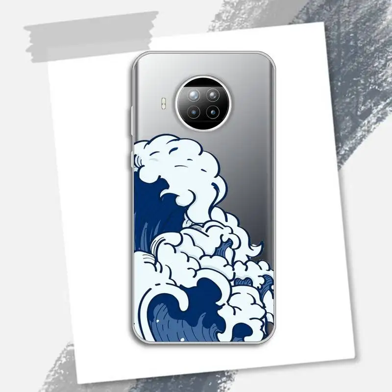 

The Great Wave off Kanagawa japanese style Phone Case Transparent for Xiaomi Redmi note 10 t 8 9 pro lite 11 luxury shell cover