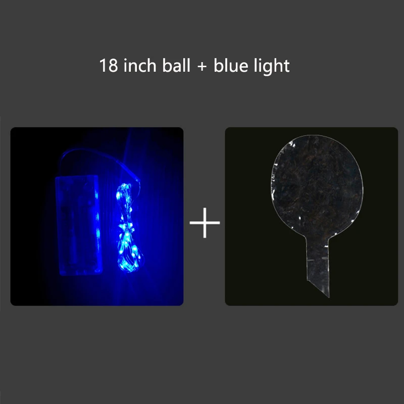 2 pcs Blue 2 шт 18 дюймов светящийся светодиодный шар прозрачный Круглый пузырь украшения на вечеринку дня рождения Свадебный декор Светодиодные воздушные шары Рождественский подарок - Цвет: 2 pcs Blue