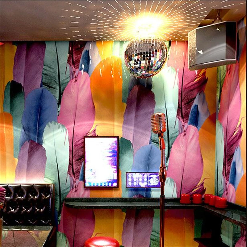 Обои wellyu в скандинавском стиле с перьями современные синие 3D стерео фоны для