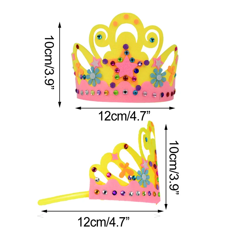 Нетканая Корона Ручной работы поделки на день рождения с головным убором Детские
