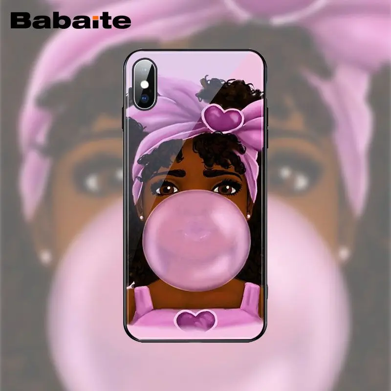 Черная оболочка Babaite Melanin Poppin Aba girl чехол для телефона чехлы из закаленного стекла