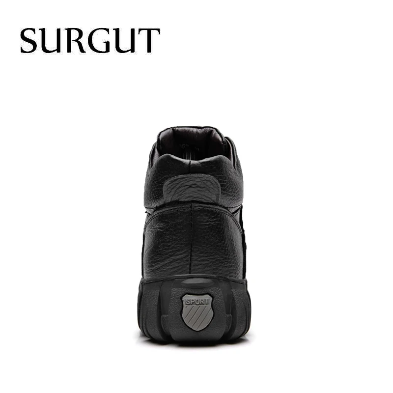 Мужские теплые ботинки с плюшевой подкладкой SURGUT черные уличные спортивные для