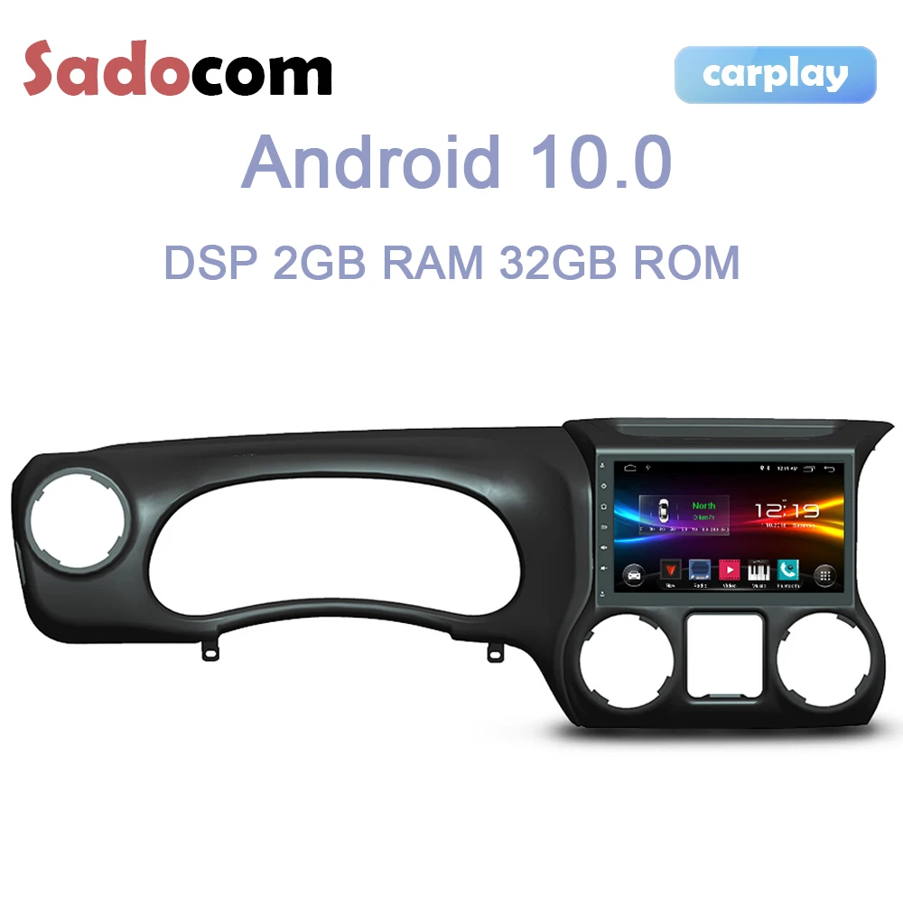 9 &quotDSP Android 10 0 автомобильный dvd-плеер Авторадио 32 ГБ rom 2 Гб ram gps Bluetooth 4 carplay для JEEP