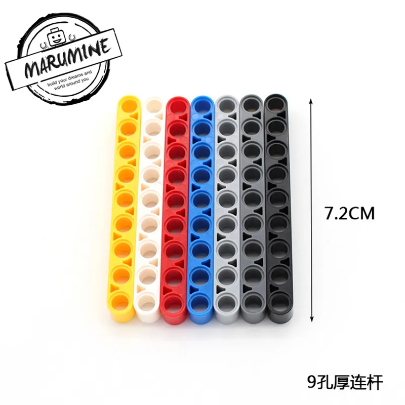 MARUMINE 50 шт./лот Technic Liftarm прямые блоки техника для закручивания строительных кирпичей набор образовательных игрушек для детей - Цвет: 40490
