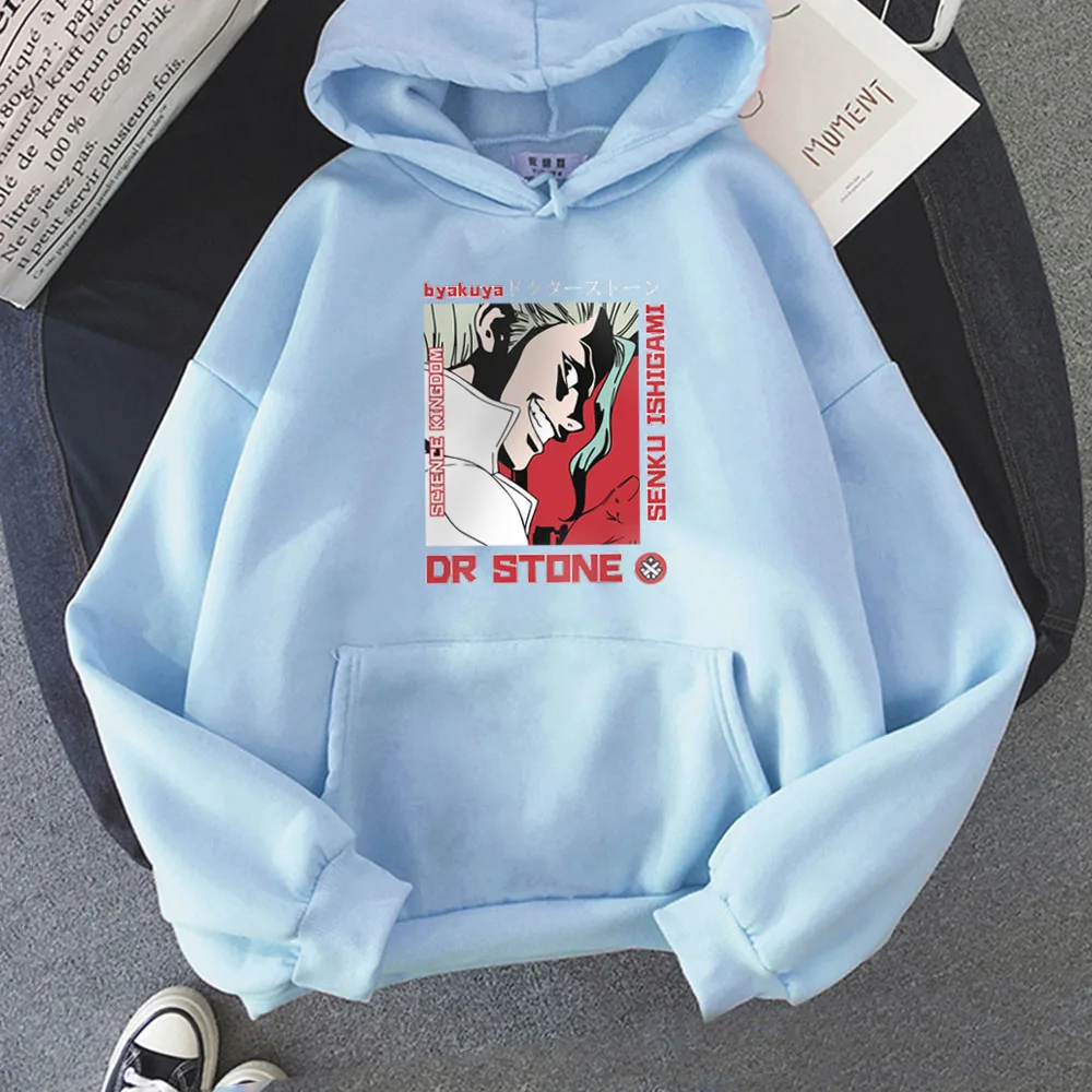 

Dr.Stone Senku Hoodies Mens Loose Oversized Sweatshirt Clothes For Teens Long Sleeve Goth Clothes Streetwear women Unisex Hoodie