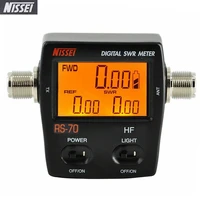 original nissei rs 70 swr power meter counter 1 6 60mhz 200w m type connector rs70 digital watt meter for two way walkie talkie