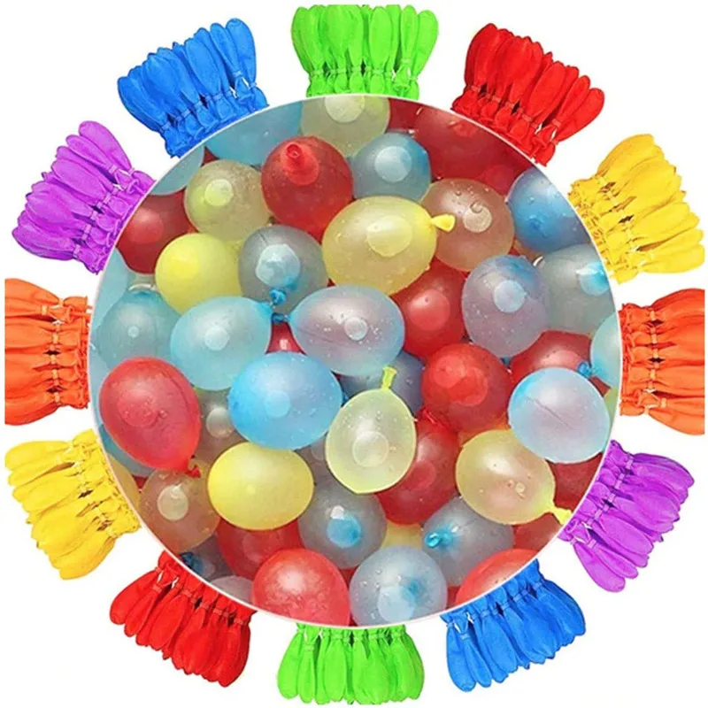 

111pcs Quick Water Bombs Njection Balloons Water Bomb Summer Beach Party Kids Toys Play with Balloon Swimming Shooting Pool Game