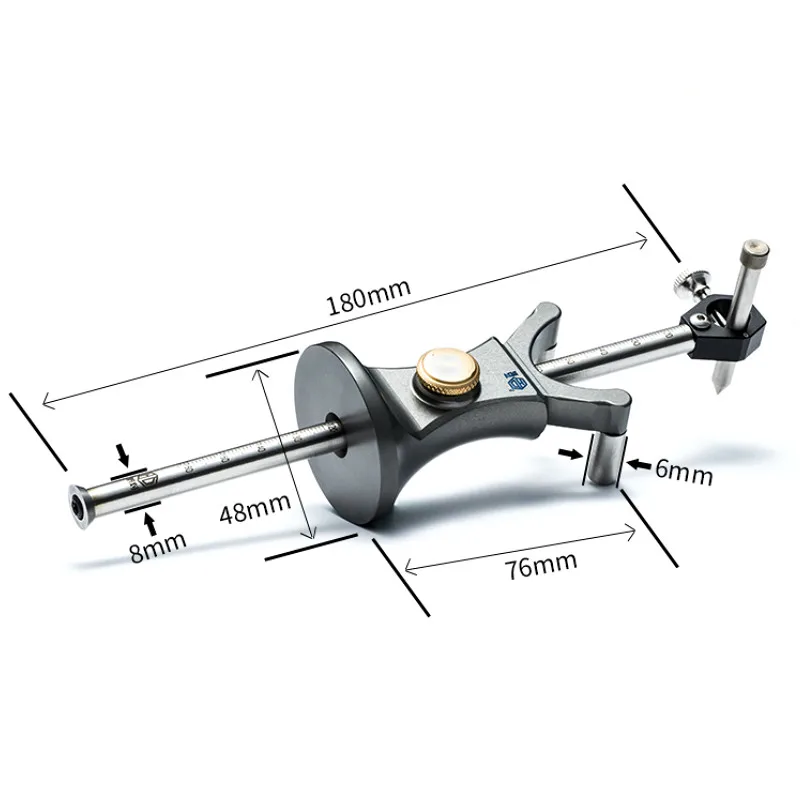 2 In 1 Line Circular Scribe Parallel Drawing Scriber Ruler Woodworking Tools Multi-function Marking Tool | Инструменты