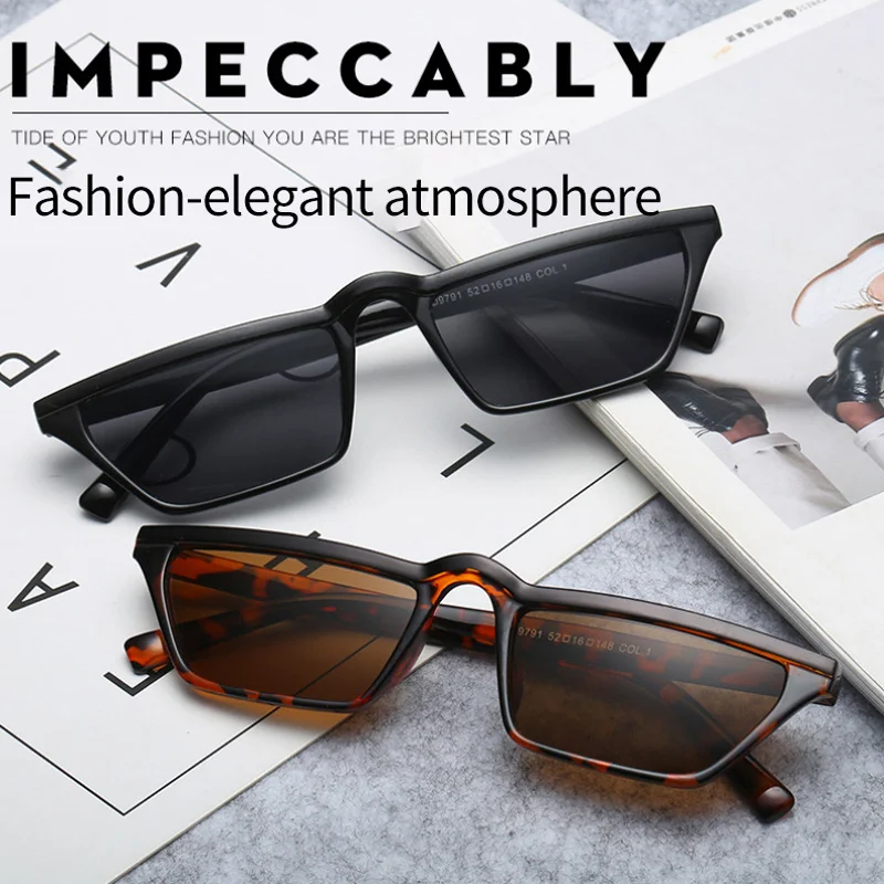 

Fashion Casual Sunglasses Women And Men Goggles Cycling Sunglasses Small Frame Stripe Sunglasses Trend Eyebrow Frame Eyewear
