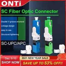 ONTi Free Shipping FTTH ESC250D SC APC and SC UPC Single-Mode Fiber Optic Quick Connector FTTH SM Optic Fast Connector