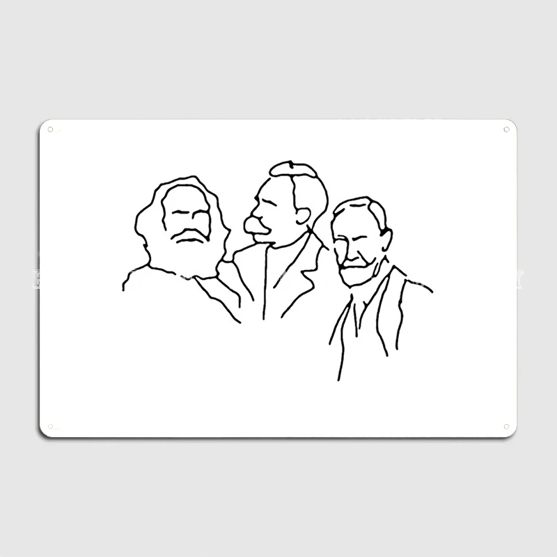 

Marx Nietzsche Freud Poster Metal Plaque Pub Mural Classic Plaques Tin Sign Poster