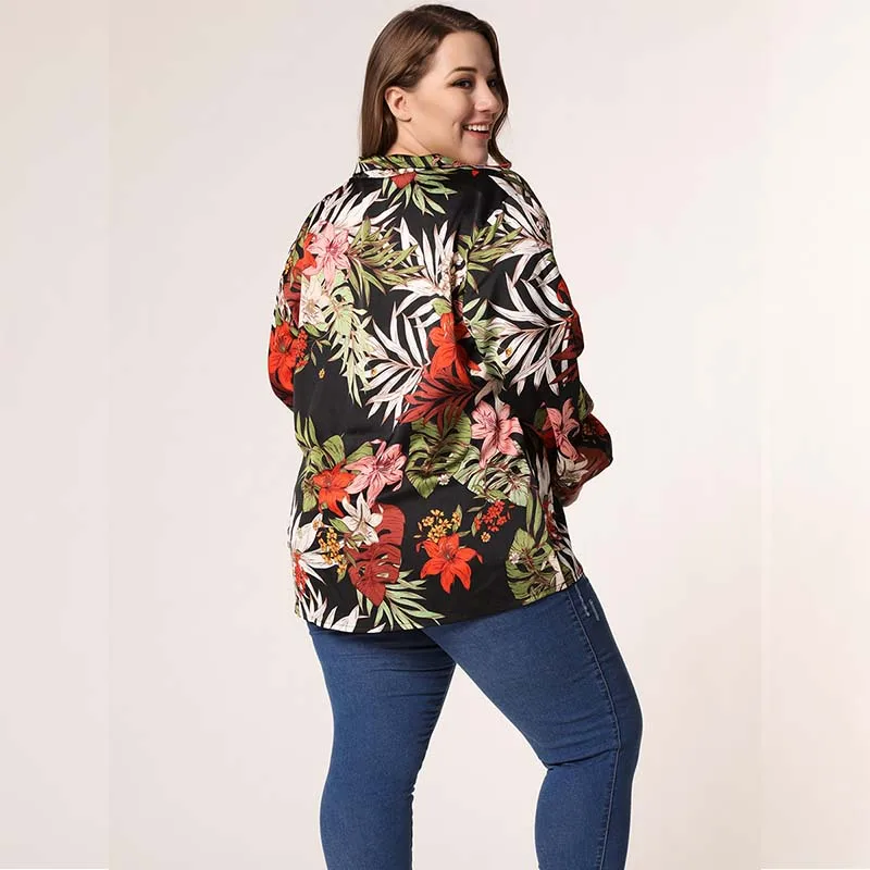 Блузка WHZHM Женская с длинным рукавом фонариком и V образным вырезом|Блузки| |