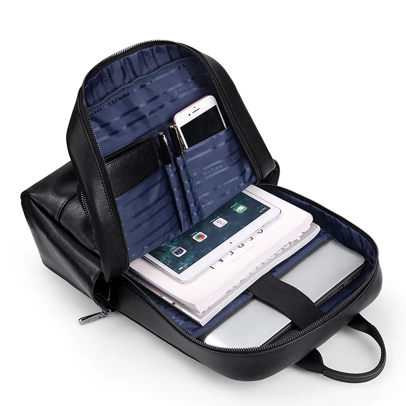 Повседневный Рюкзак WILLIAMPOLO модная мужская сумка из воловьей кожи деловой