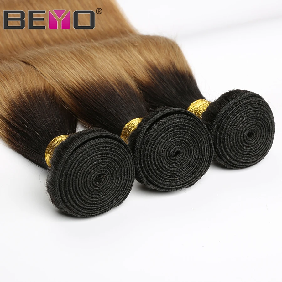 Медовые светлые пучки #27 бразильские пупряди волос для плетения 1B/4/27 с эффектом