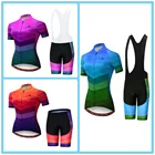 Женская одежда для велоспорта 2020 летняя одежда из полиэстера с коротким рукавом Анти-ультрафиолетовая велосипедная форма гелевые нагрудники брюки Spexcel Официальный магазин