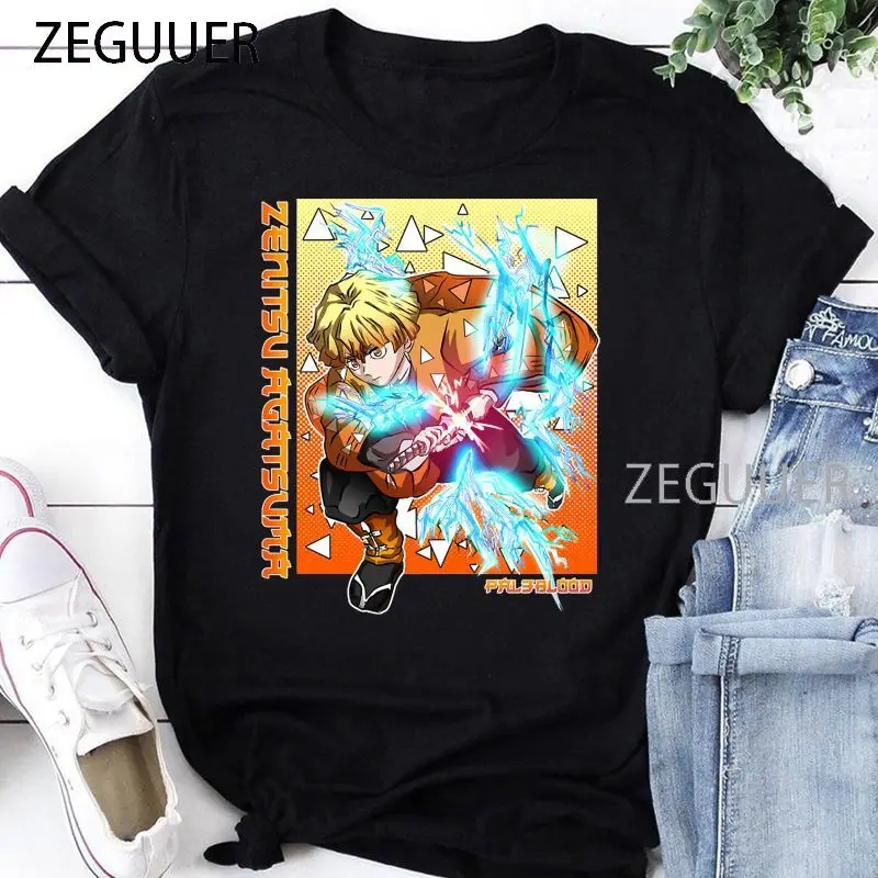 

Женская футболка в стиле Харадзюку Demon Slayer Kimetsu No Yaiba, модная футболка в стиле гранж с графическим рисунком, 90s, футболка в стиле хип-хоп для де...