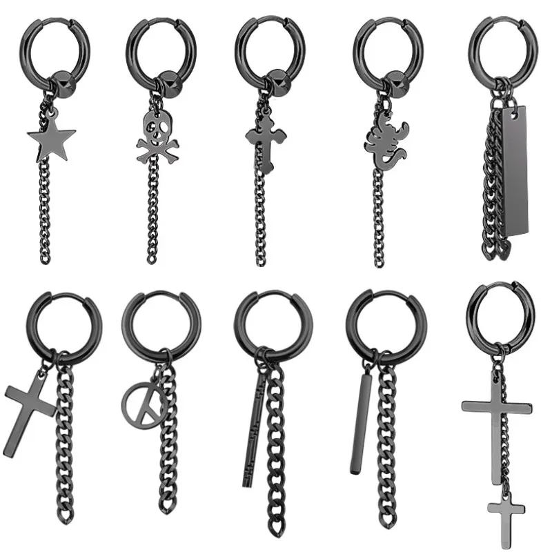 Серьги-кольца из нержавеющей стали для девочек серьги Надеваемые На ушной хрящ