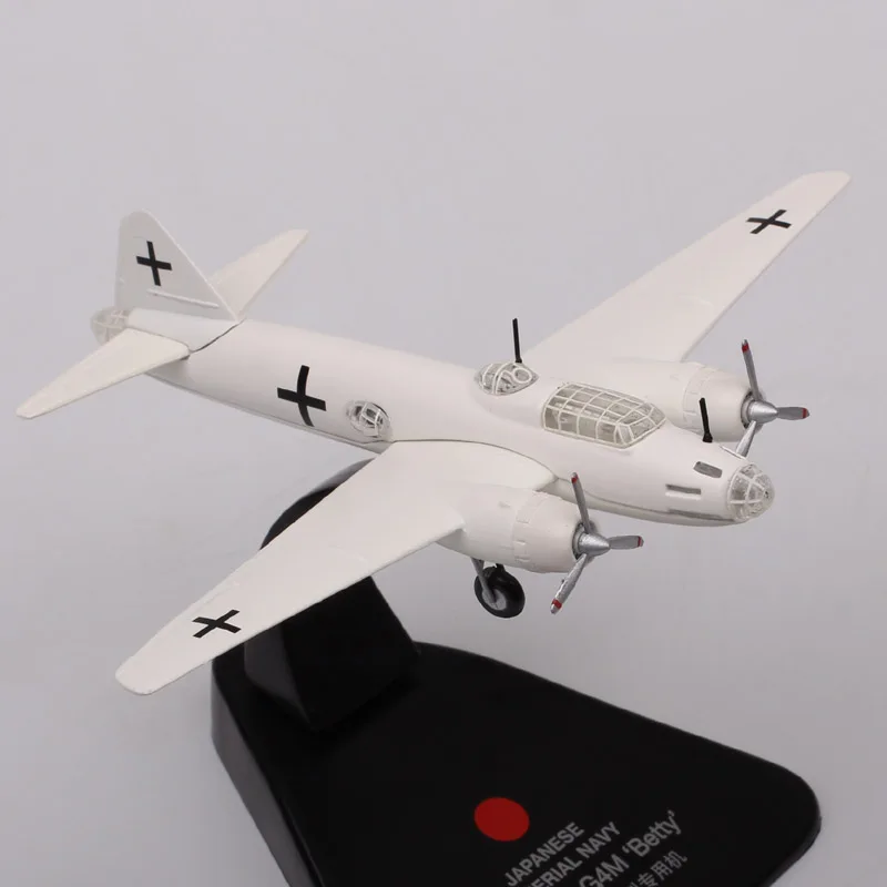 1:144 масштаб атласа Mitsubishi G4M Бетти военный японский самолет военно-морской самолет металлический боец литье под давлением модель игрушки коллектор