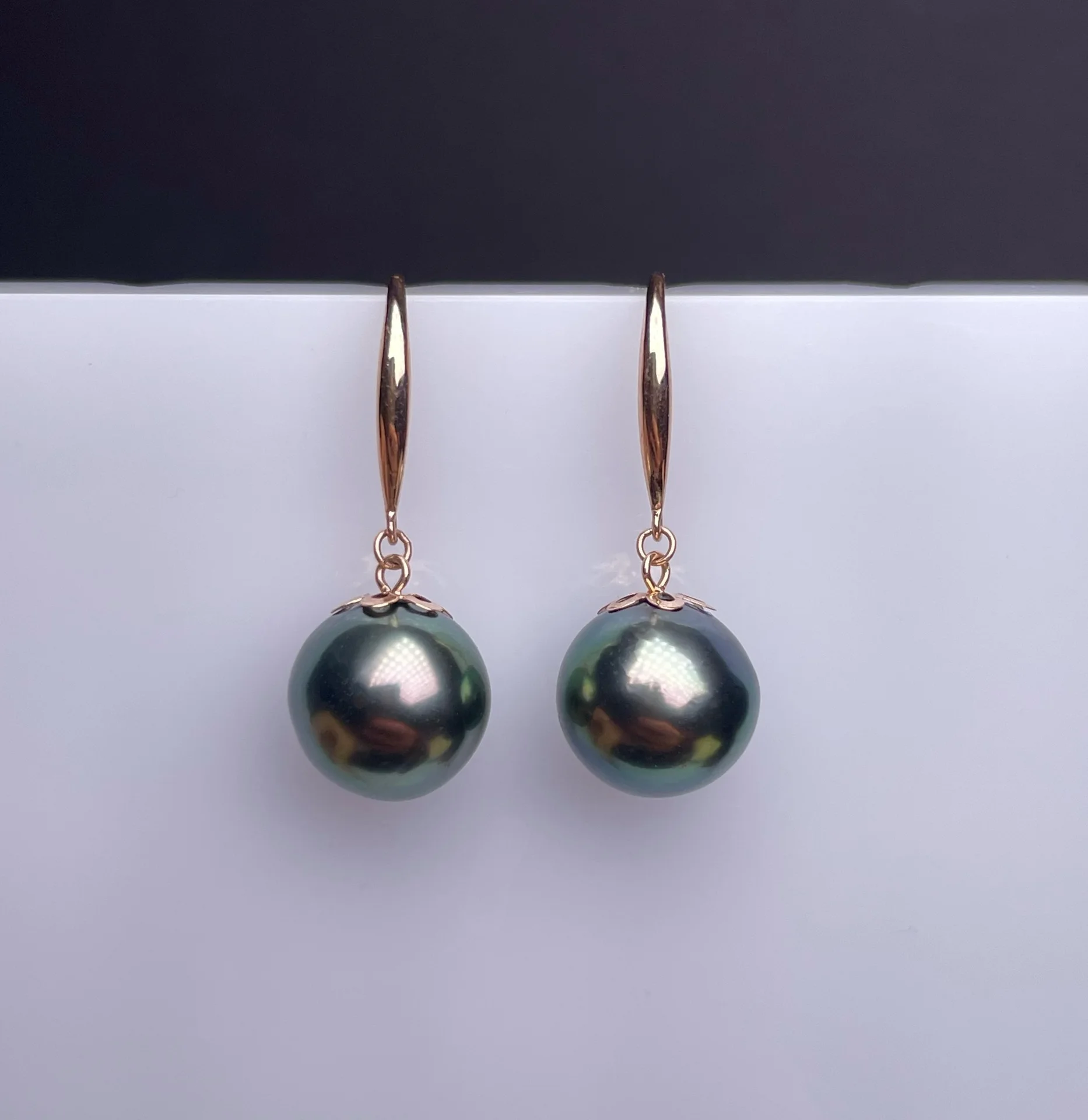 

shilovem 18k rose gold Natural freshwater pearls Drop Earrings fine Jewelry women trendy Christmas gift new myme9-105586zz