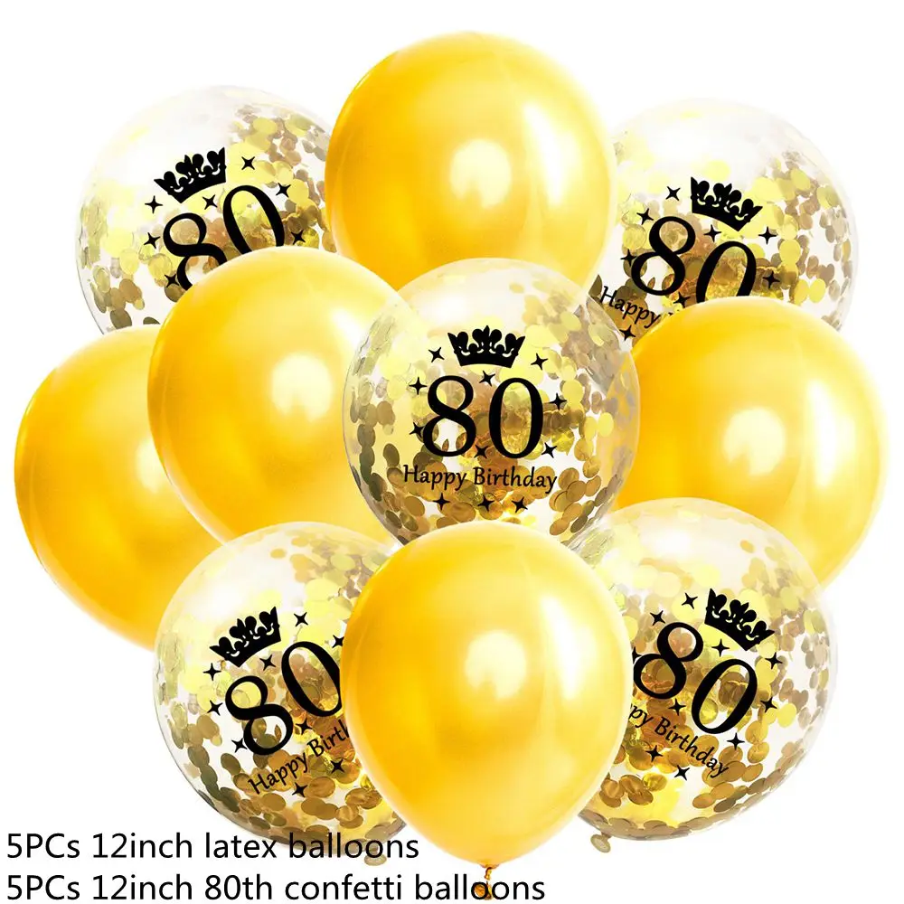 gold series 10 шт 12 дюймов латексные разноцветные шары Мини Блестящие конфетти воздушный шар надувной шар для дня рождения принадлежности для украшения свадебной вечеринки - Цвет: gold series