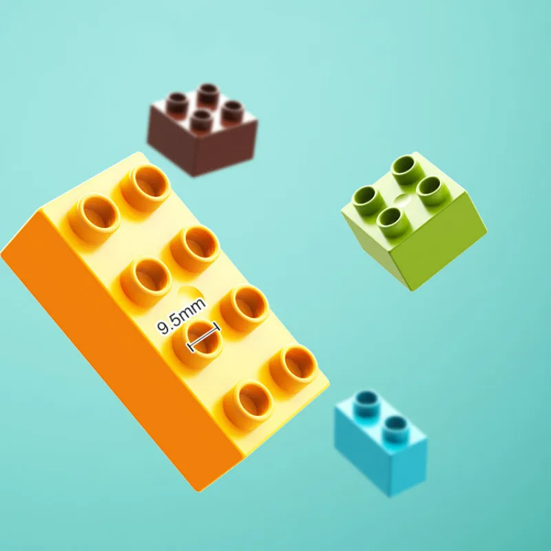 

Montessori 102PCS Zoo Sheep Monkey Dog Beer Rabbit Bird Building Blocks Toys for Children Compatible Duplo Locking Figure