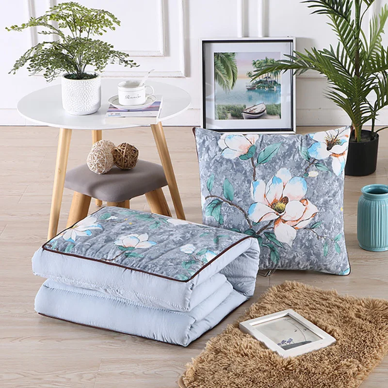 Мягкое одеяло подушка мытый хлопок для кондиционера s диван офисное складное