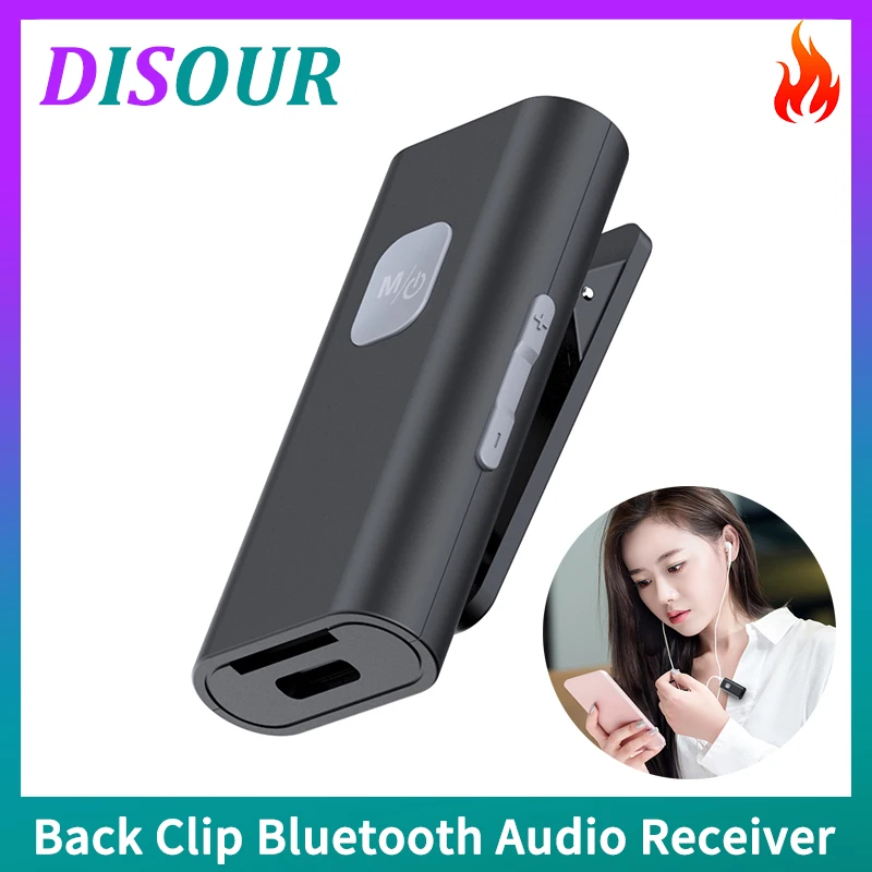 

Bluetooth 5.0 Audio Receiver Adapter Portable Lavalier Wireless Receiver 3.5mm AUX Jack For Speaker Headphones Support TF Card
