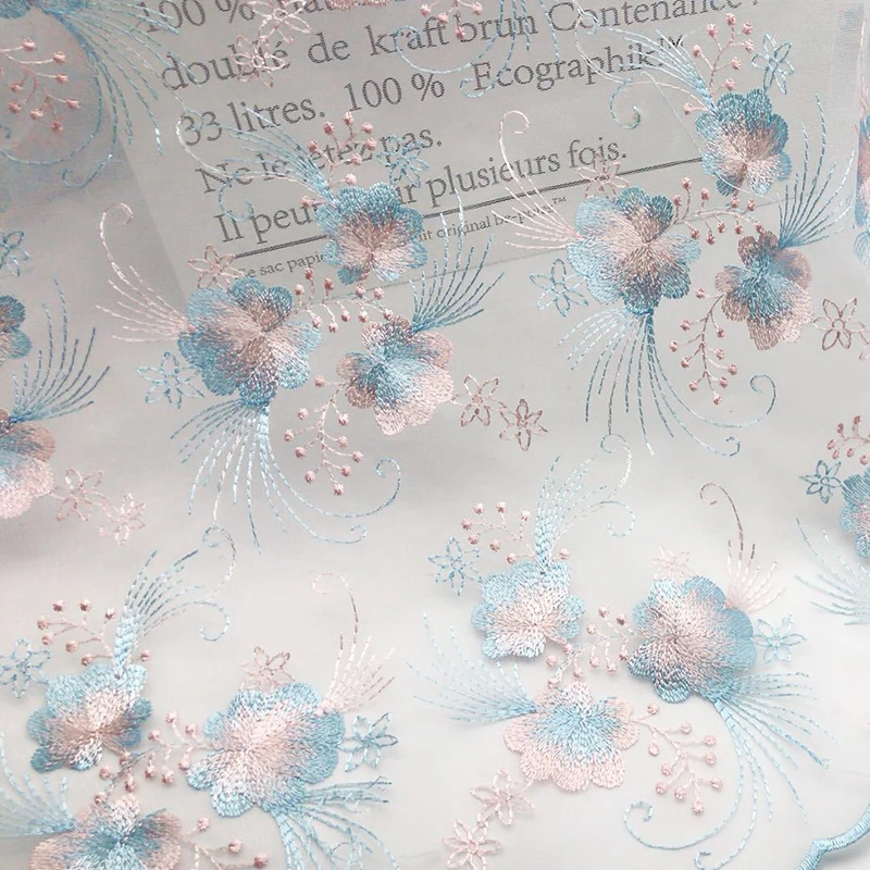 130 смх100 см кружевная сетчатая вышивка марля тюль ткань для ребенка юбка