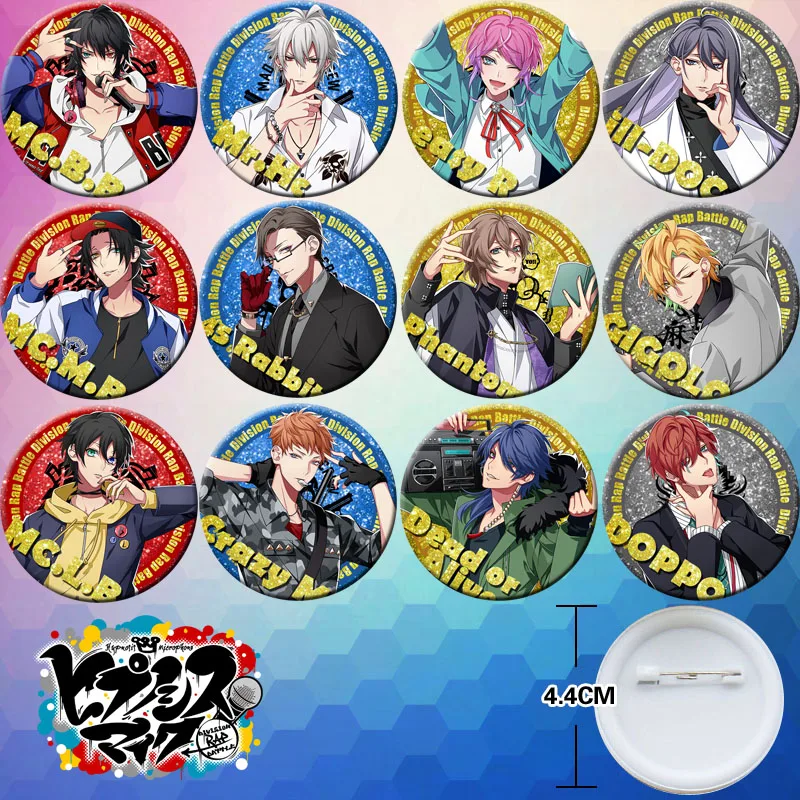 

18pcs Hypnosis Microphone Division Rap Battle Bedge Collect Backpack Bags Badge Button Brooch Pin Souvenir Anime Cosplay Gift