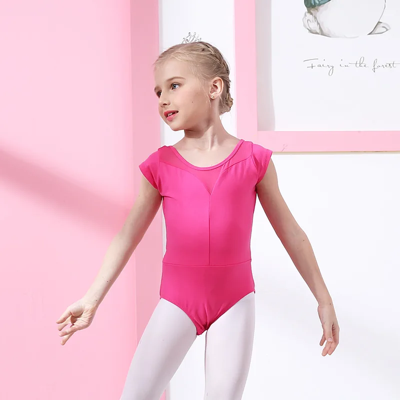 

Children Ballerina Cotton Mesh Ballet Dance Gymnastics Leotard for Girls Dancing Bodysuits Costumes Clothes Clothing Dancer Wear