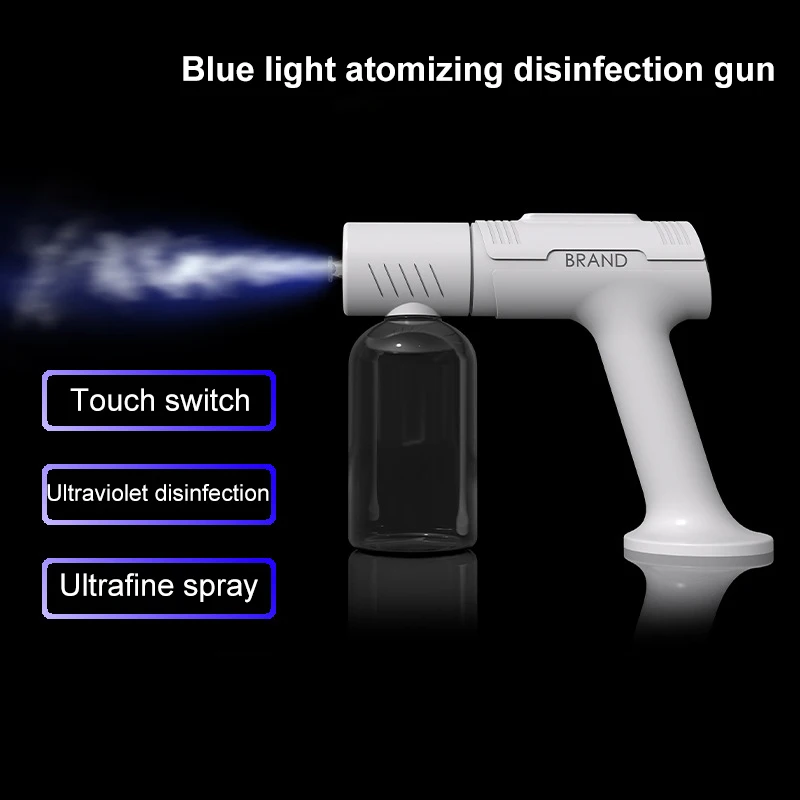 

Беспроводной нано-дезинфекционный распылитель, сенсорный экран, Синяя подсветка, паровой дезинфекционный распылитель, USB зарядка, дезинфиц...