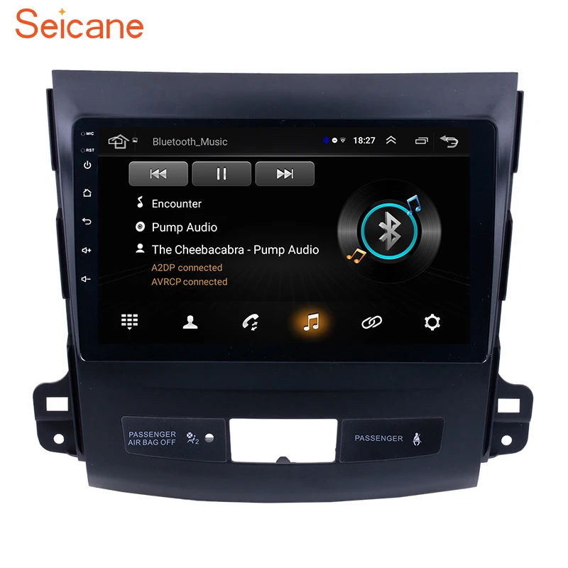 Seicane " Android 8,1 2Din автомобильный gps мультимедийный плеер для MITSUBISHI Outlander 2006 2007- аудио поддержка 1080P радио SWC DVR