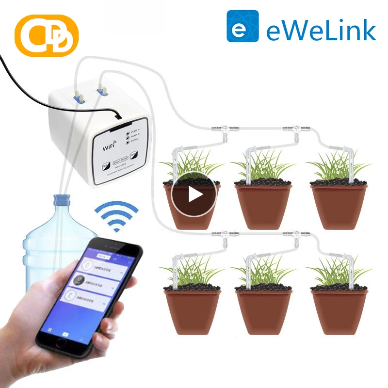 

Устройство для полива сада с двойным насосом, умное автоматическое устройство для капельного орошения, Wi-Fi управление через приложение