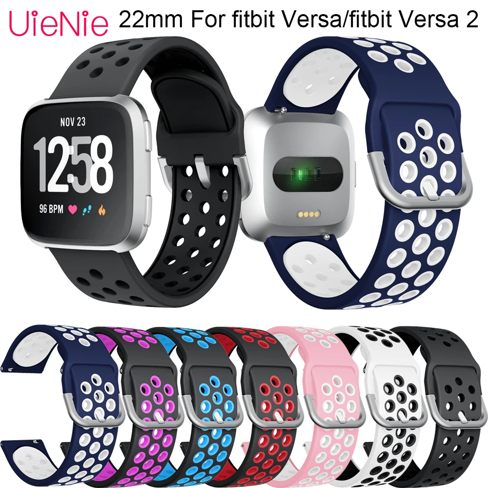 22 мм силиконовый ремешок для fitbit Versa/Versa 2 Классический быстросъемный Браслет Fitbit
