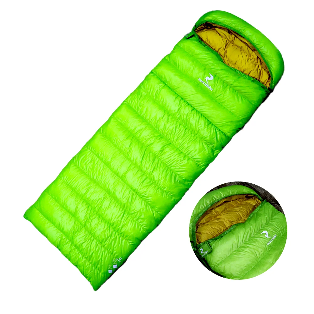 

Envelope Sleeping Bag Duck Down Hot OEM Camping Winter 800g Fill Splicing Double Sleeping Bag Cold Weather Envelope Type