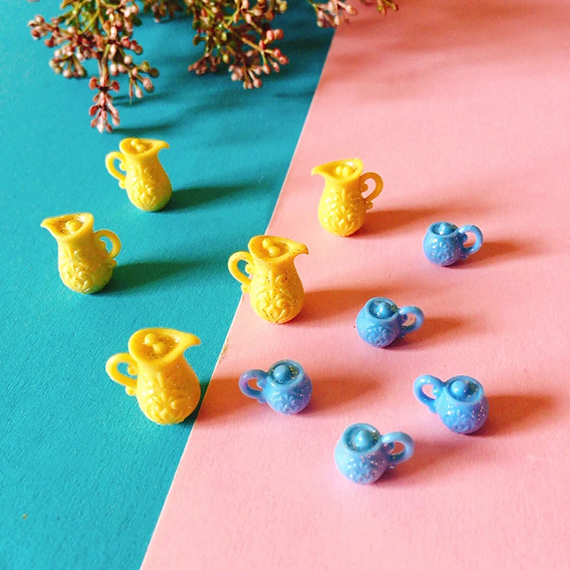 Сине красная чайная чашка/миниатюрная посуда для еды/Милая/Сказочный Садовый