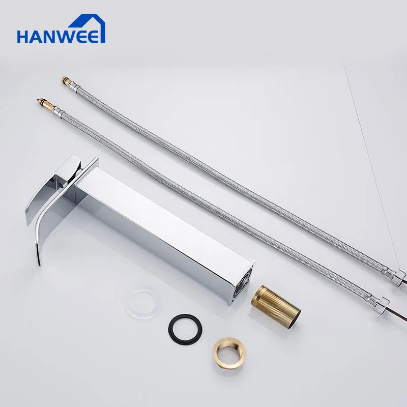 Hanwee кран для ванной комнаты водопроводный раковины с одной ручкой смеситель