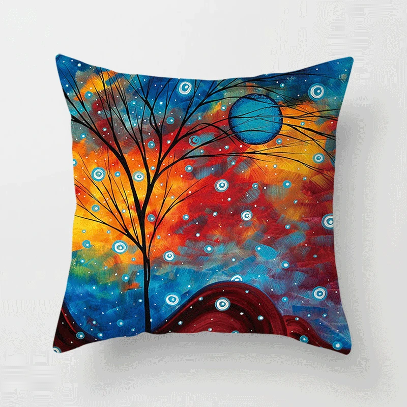 

Printing Pillows Decor Home Decorative Pillows Car Sofa Cushion Cover Bed Pillowcase Flower Pillow Cover (45*45cm)