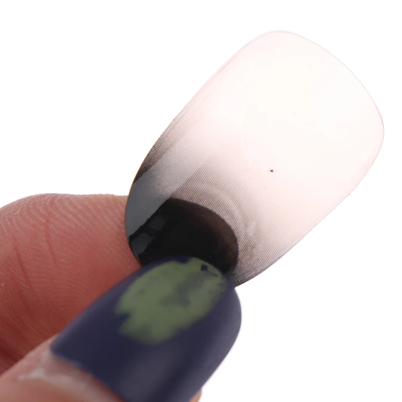 

Искусственные черные градиентные накладные ногти, 24 шт., полное покрытие, накладные ногти с клеем