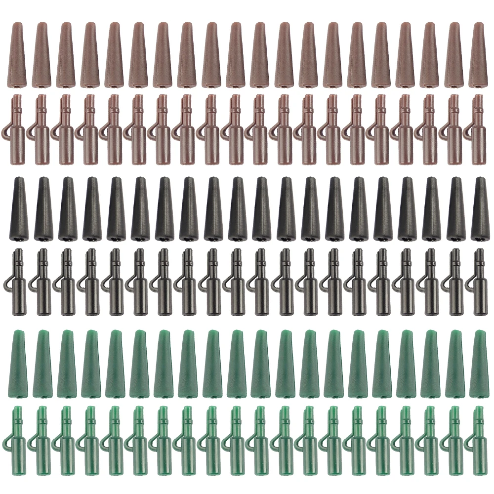 120 шт. рыболовные защелкивающиеся зажимы и хвостовый резиновый соединитель