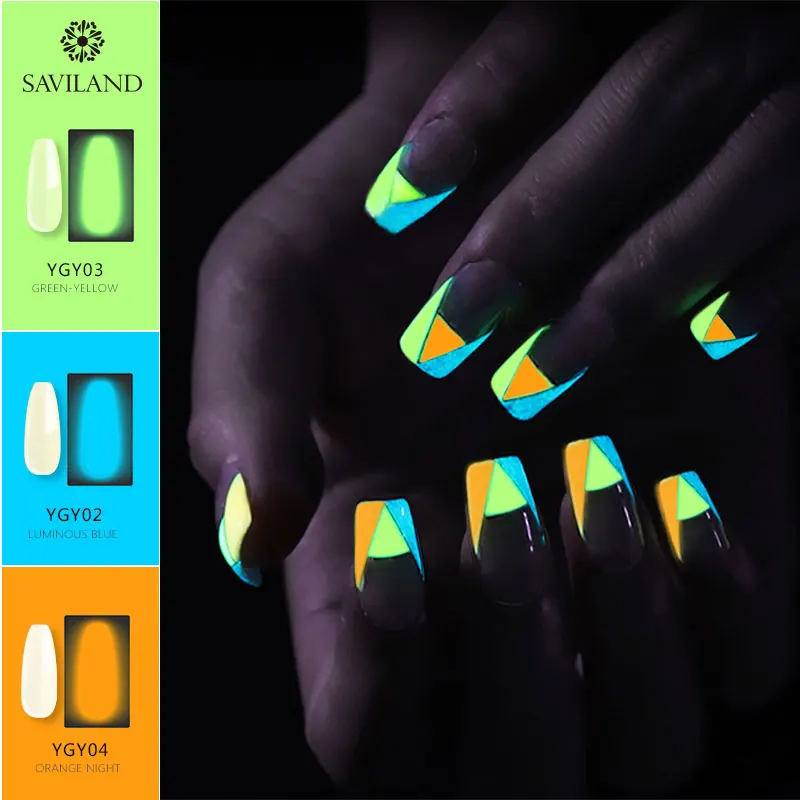 SAVILAND 15 г акриловый гель для быстрого конструирования Гель-лак ногтей светящийся