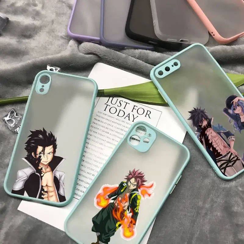 

Anime Manga Fairy Tail natsu Phone Case for iPhone 13 12 XS 11 pro max mini se2020 7 8 plus X XR color matte transparent funda